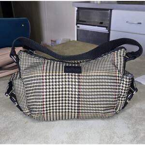 Vintage Ralph Lauren Houndstooth plaid zip up purse